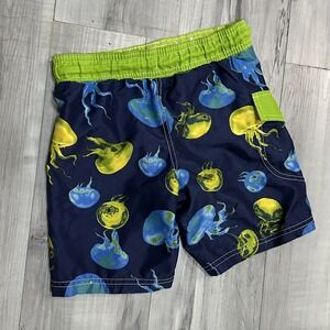 OCEAN PACIFIC BOYS‎ JELLYFISH BOARD SHORTS Size XS (4-5) Bathing Swimsuit Lined